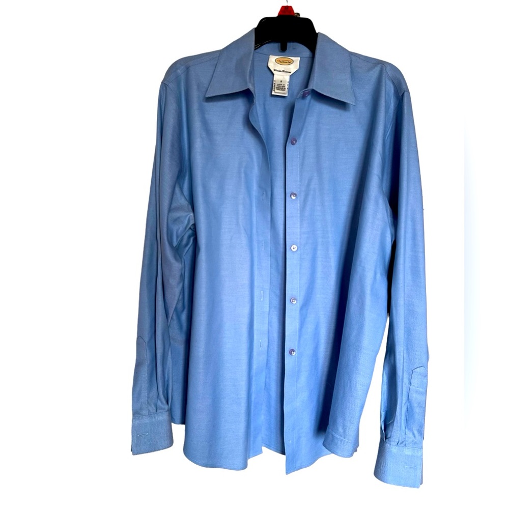 Talbots Wrinkle Resistant Men Shirt size 8 Blue